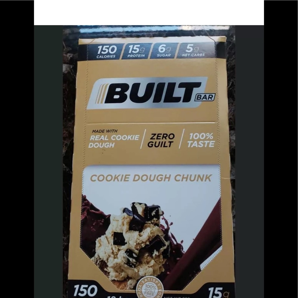Cookie dough built bars. New box